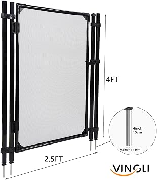 VINGLI Pool Fence Gate 4Ft x2.5Ft,Self-Latching Safety Fencing Gates