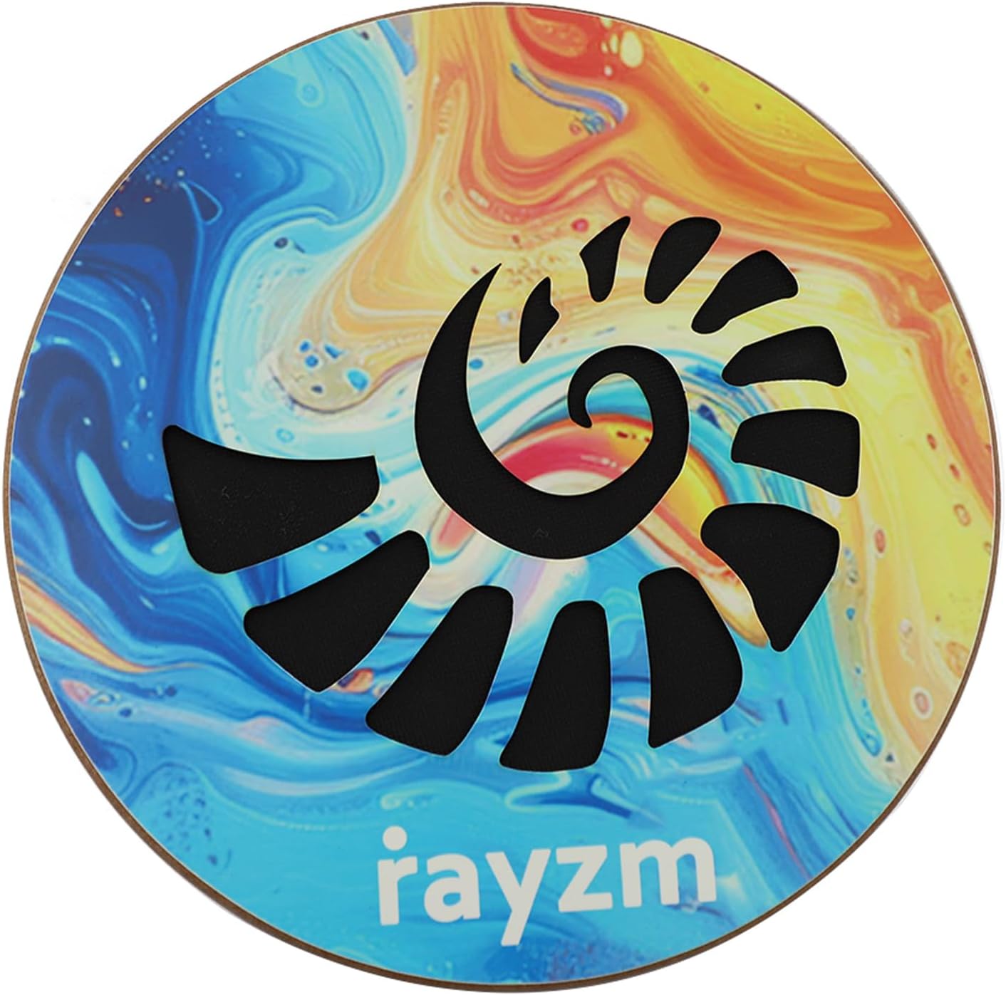 rayzm Stream Drum, 7-Inch Birch Handheld Water Flow Stream Drum for Sound Healing, Meditation, Relaxation, Music Therapy & Percussion Gift