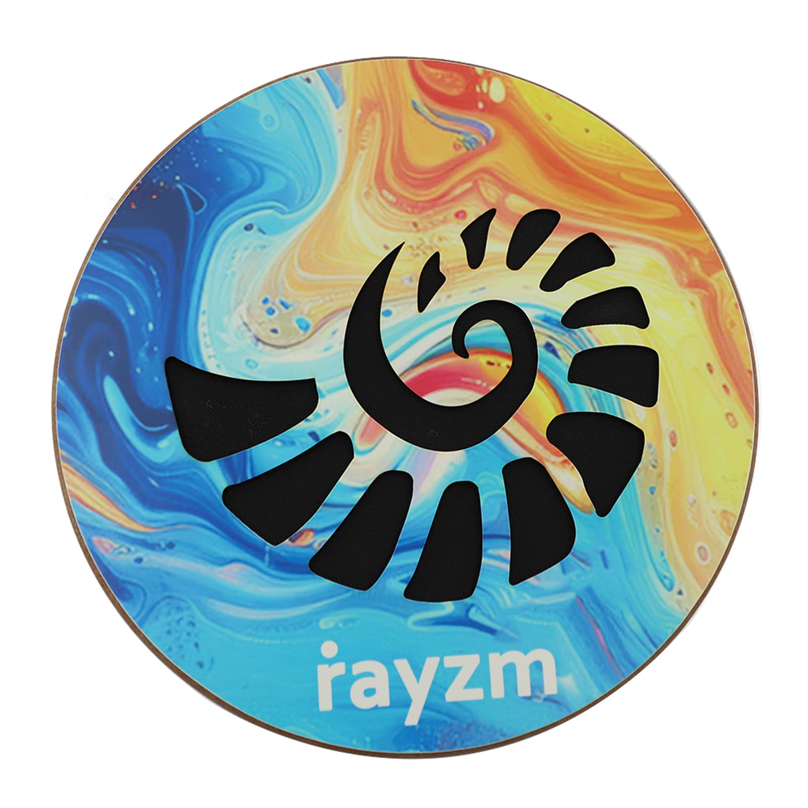 rayzm Stream Drum da 10 Pollici, Tamburo del Ruscello ad Acqua Portatile in Betulla, Suono di Acqua Corrente, per Sound Healing, Meditazione, Relax, Musicoterapia e Regalo Percussioni