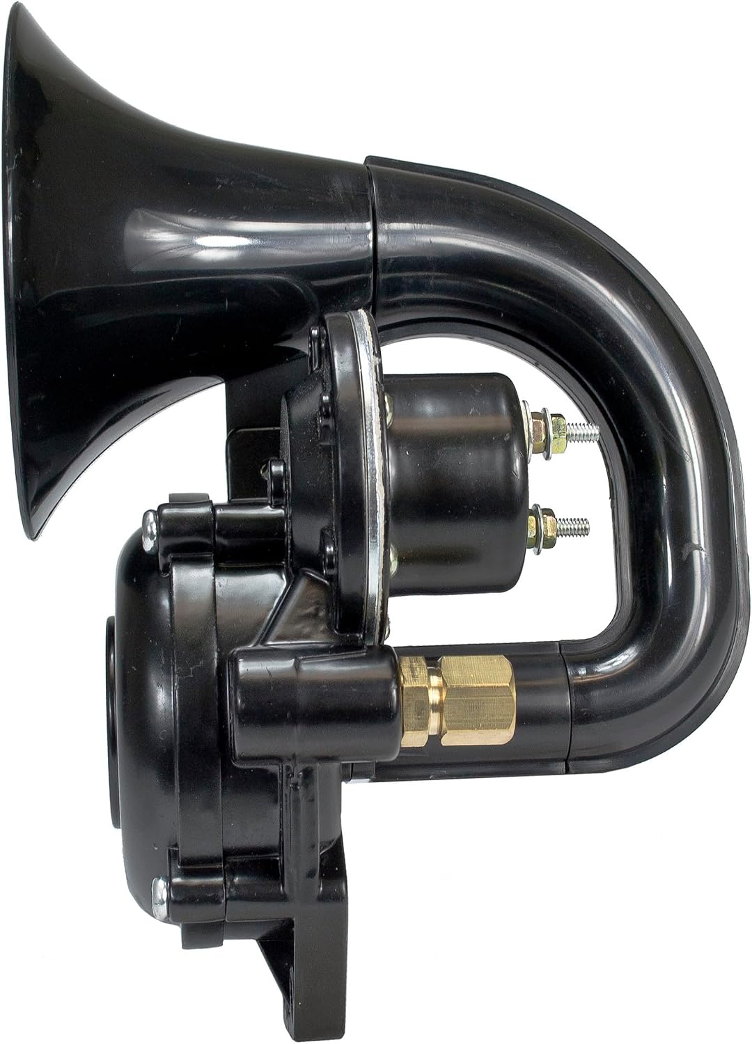 Hella Black Single Tone Air Horn, Super Loud 12/24V, 115 dB(A), 120W, 013410011