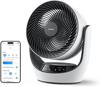 SwitchBot Smart Air Circulator Fan, Portable Battery Circulation Fan for Indoor/Outdoor Use, 22db Ultra Quiet, 9 Speeds St...