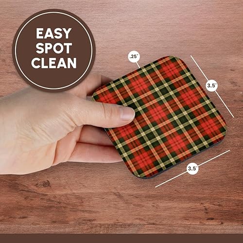Miniatura 7 de Florene Plaids De Diseño Y Patrón  País grande rojo N Verde Tartán  Posavasos