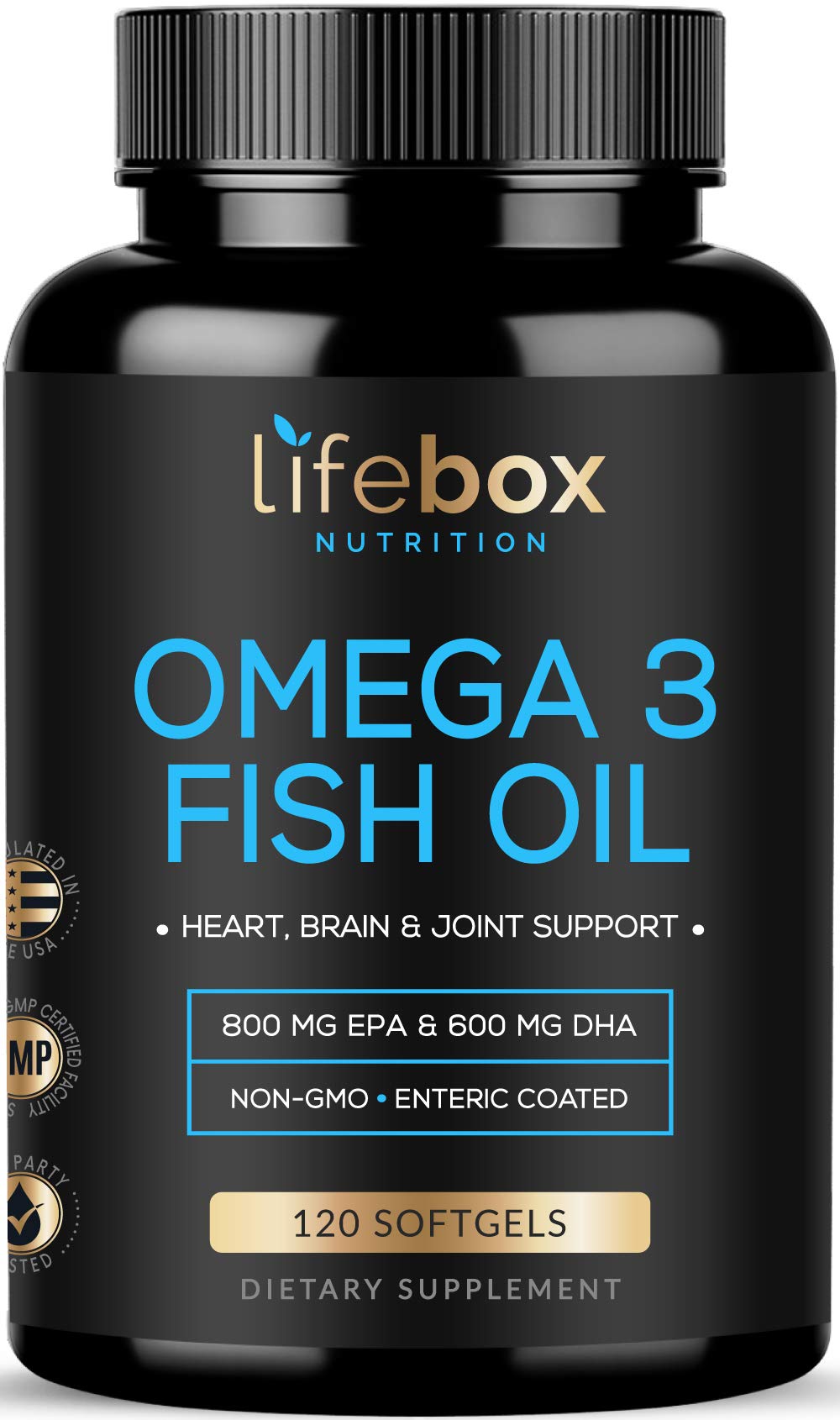 Buy Omega 3 Fish Oil 2000mg 800mg EPA and 600mg DHA Enteric Coated