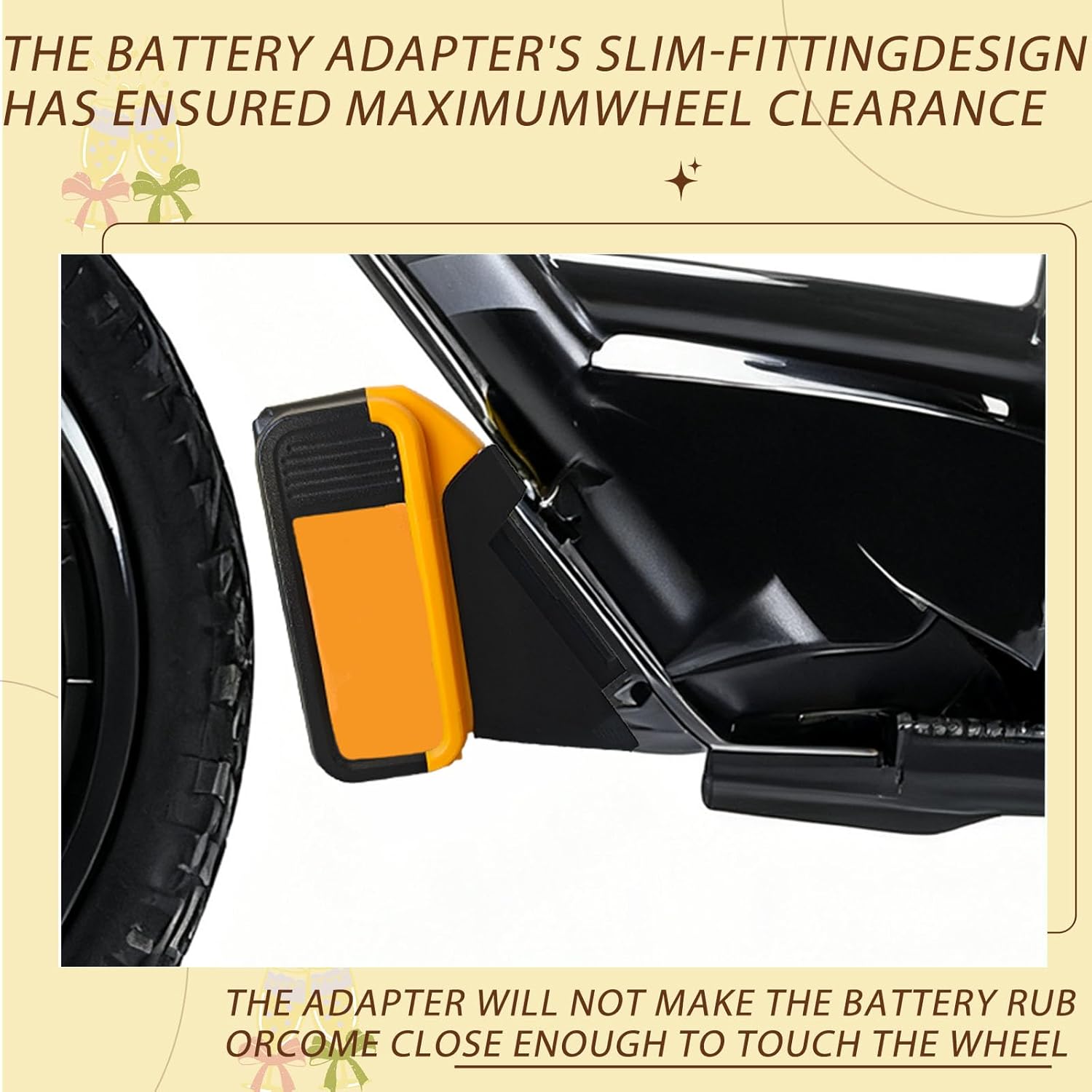 Battery Adapter for Stacyc 12" & 16" - Compatible for Dewalt 20V Batteries, Quick & Easy Installation, Secure Fit for Electric Bikes