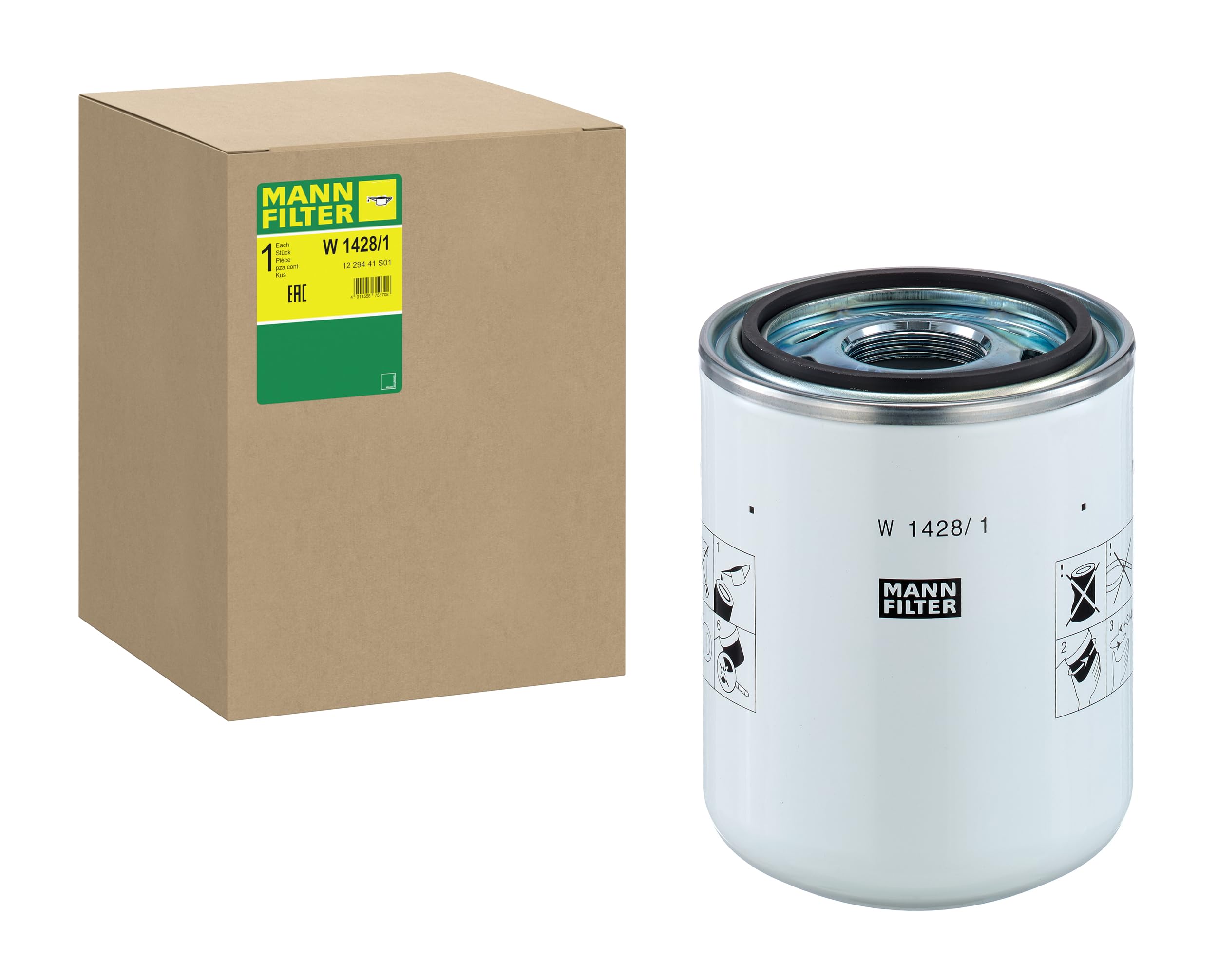 MANN-FILTER W 1428/1 Filtro de aceite Hidráulico - para Aplicaciones fuera de autopista