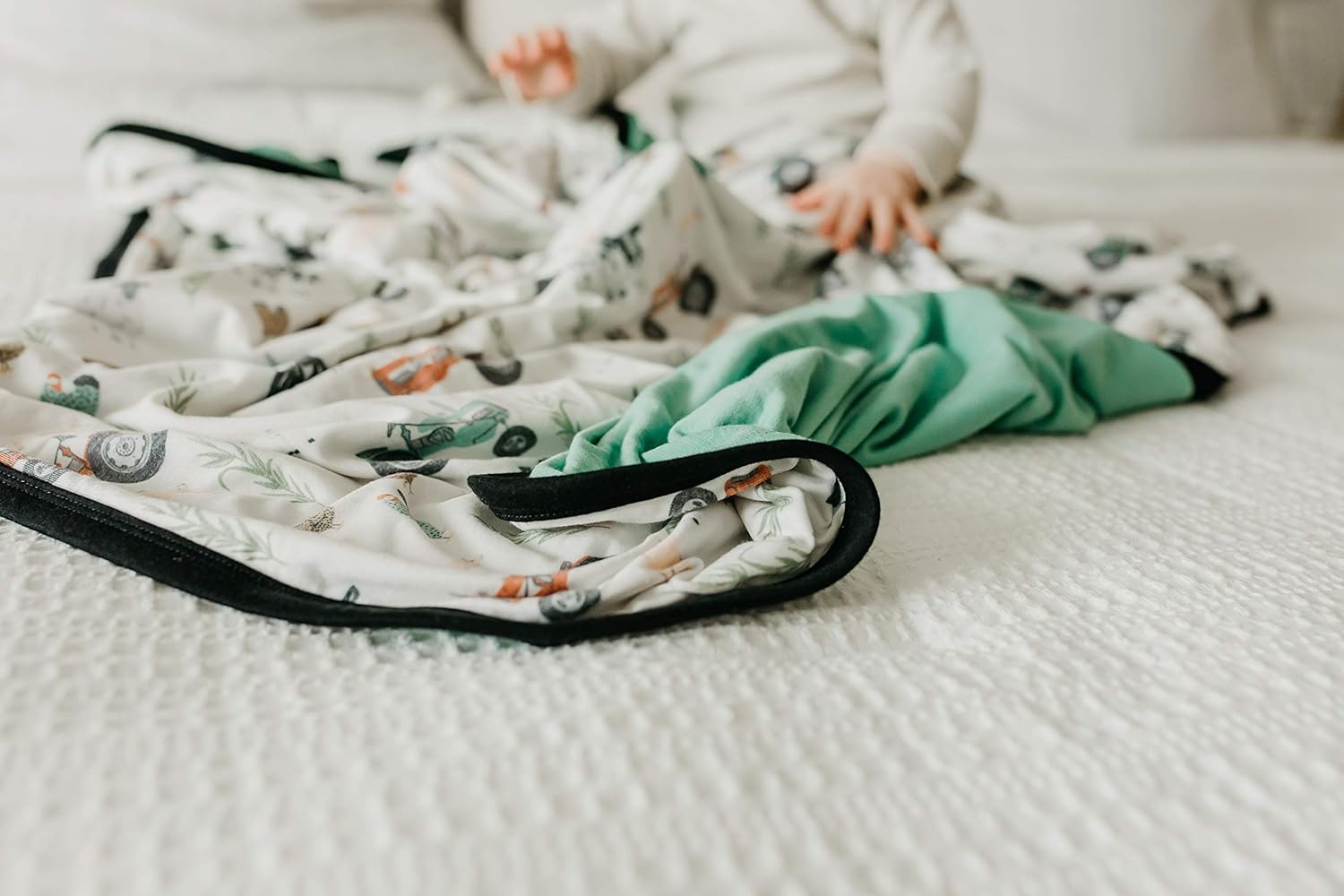 Jo Three-Layer Baby Quilt: Soft Toddler Blanket for Boys, Cozy and Breathable | Newborn Baby Quilt | 46x46 Premium Polyester/Rayon