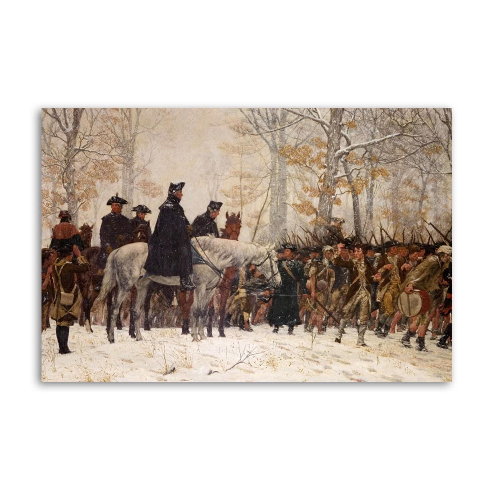 1000 Piece Jigsaw Puzzle for Adults Retro - Large George Washington at Valley Forge Revolutionary War - Puzzles for Kids & Teens,Fun Families Indoor Activity - Large Landscape