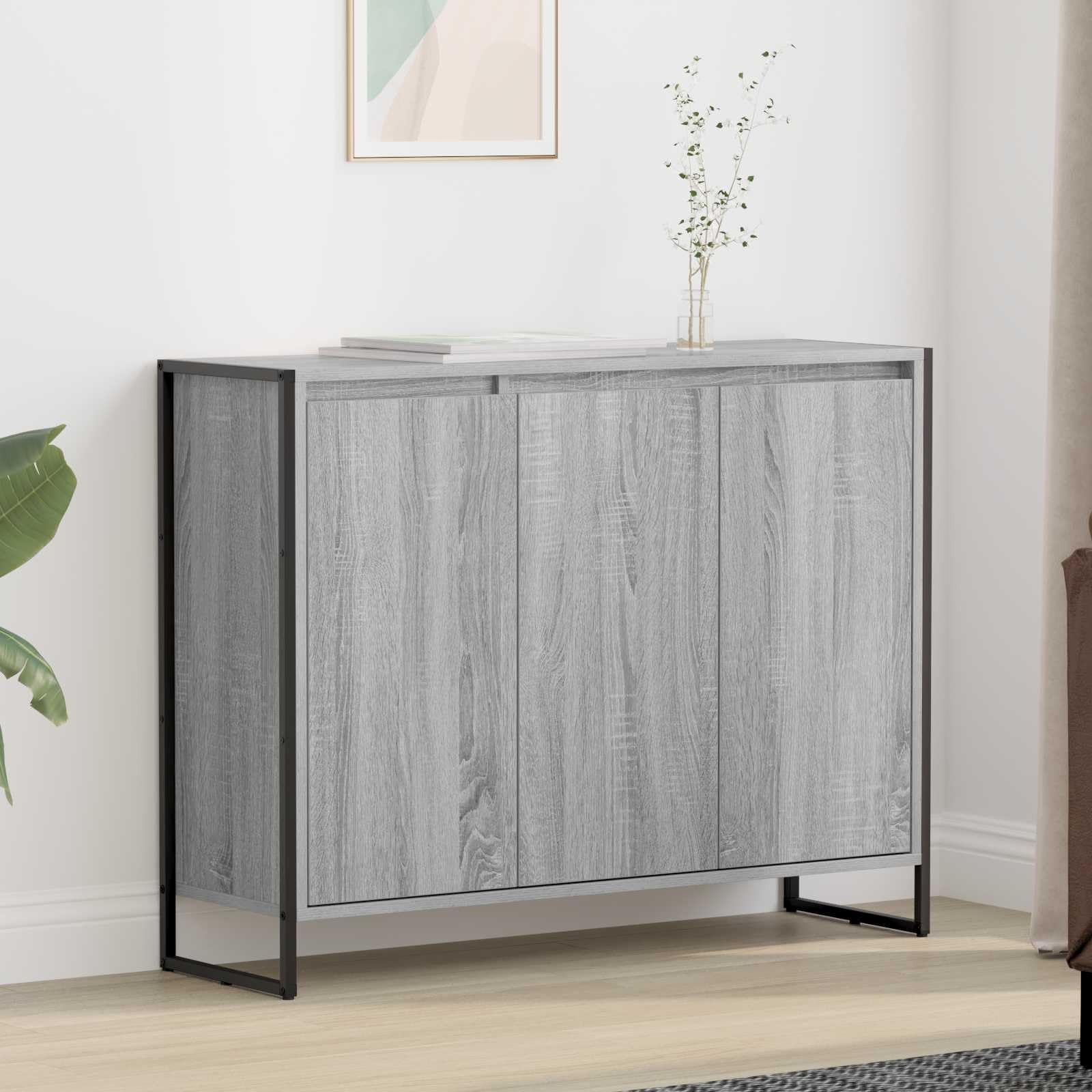 SYDE Armadio ausiliare grigio sonoma, 96,5 x 30 x 75 cm