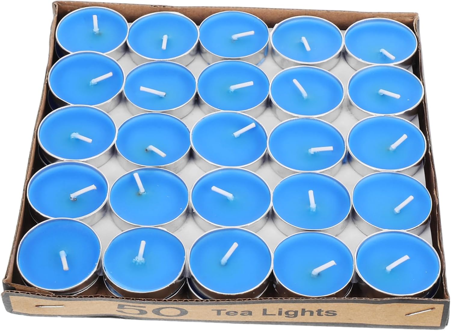 50pcs Tealight Candles Round Mini Wax Clean Burning Xmas