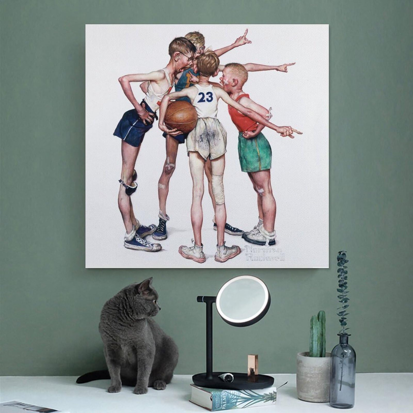 額装品/Oh、 Yeah/ノーマン ロックウェル/アート/ポスター/インテリア