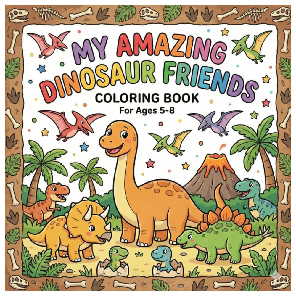 Roar & Color! Dinosaur Adventures: An Awesome Coloring Book for Toddlers and Kids with T-Rex, Triceratops, and More