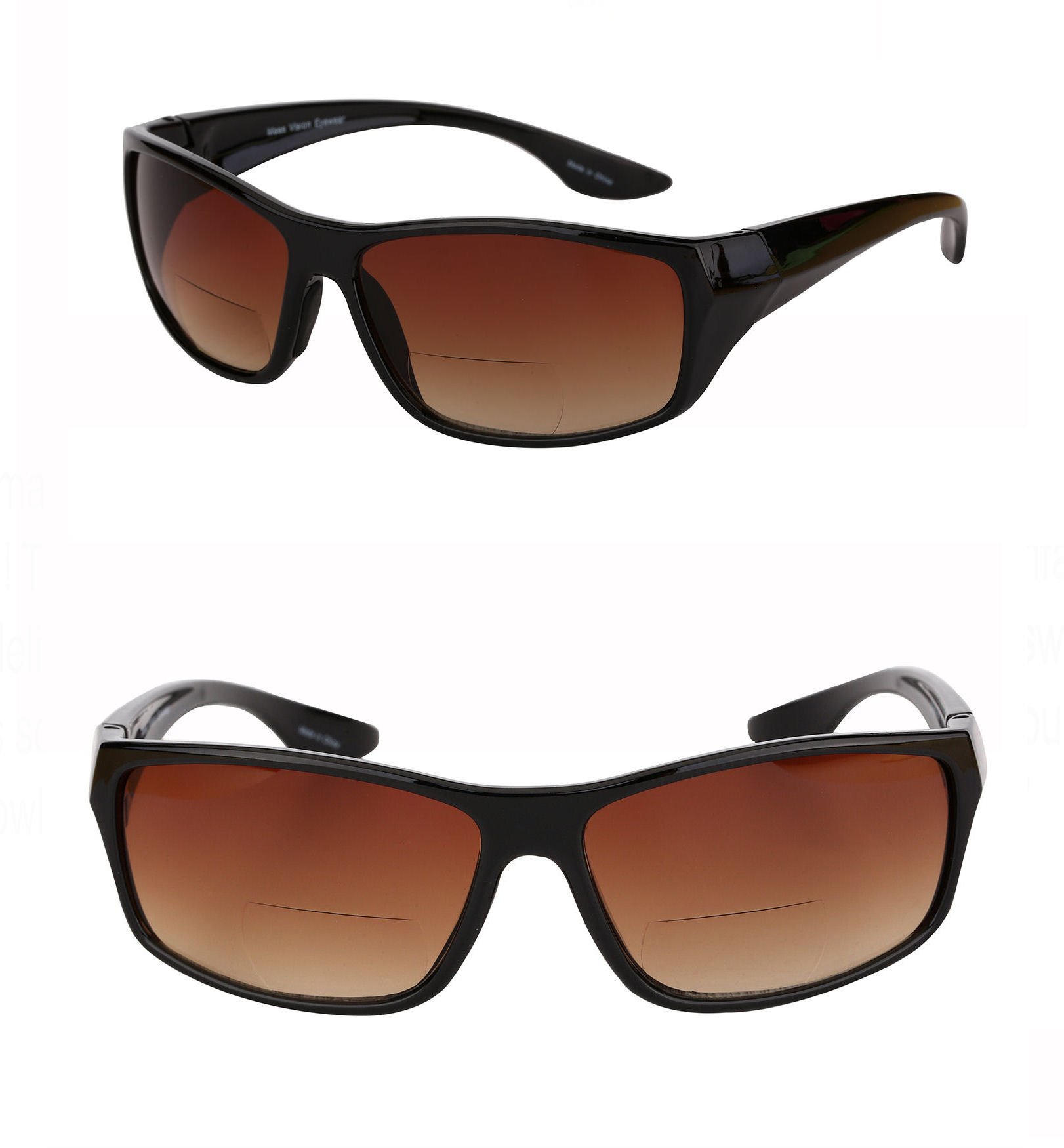 Mass Vision"The Driver" 2 Pair of Bifocal Sunglasses Featuring High Definition Amber Lenses