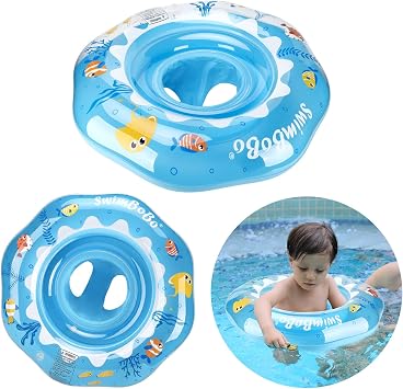 Swimbobo Baby Pool Float Baby Swimming Float Smart Swim Trainer Inflatable Pool Floats for Toddlers Infant Swim Toddler Floaties Kids Beach Toys Summer Essentials