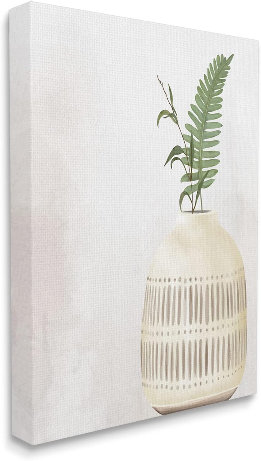 Stupell Industries Varied Herb Plant Sprigs Natural Patterned Vase Canvas Wall Art, Design by Kim Allen