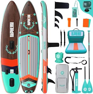 Niphean (Extra Groß) Stand Up Paddling Board, SUP für 2+1 Personen/Familien, SUP Board mit (Anfängergeeignet) Balancierflügel, wasserdichte Handyhülle, Stand Up Paddle Board for Adults, Geschenkideen