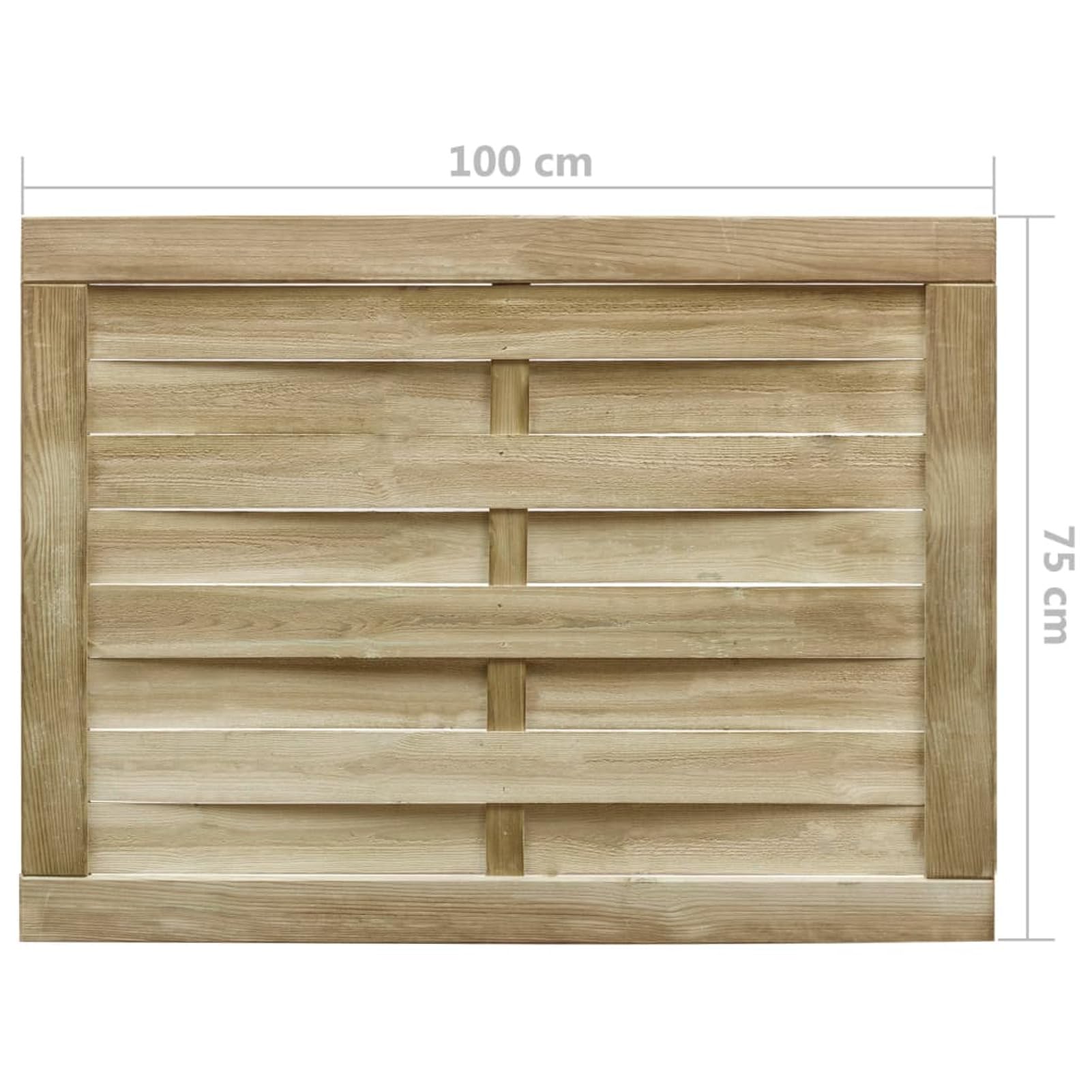 Massives Kiefernholz Gartentor 100x75cm, grün imprägniert, wetterfest - Terrasseneingangstor Model45308