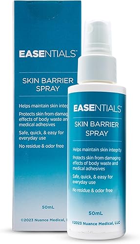 Spray de barrera para la piel de ostomía de 1.7 fl oz, fórmula suave sin picaduras y bajos residuos para una fácil aplicación de la bolsa y