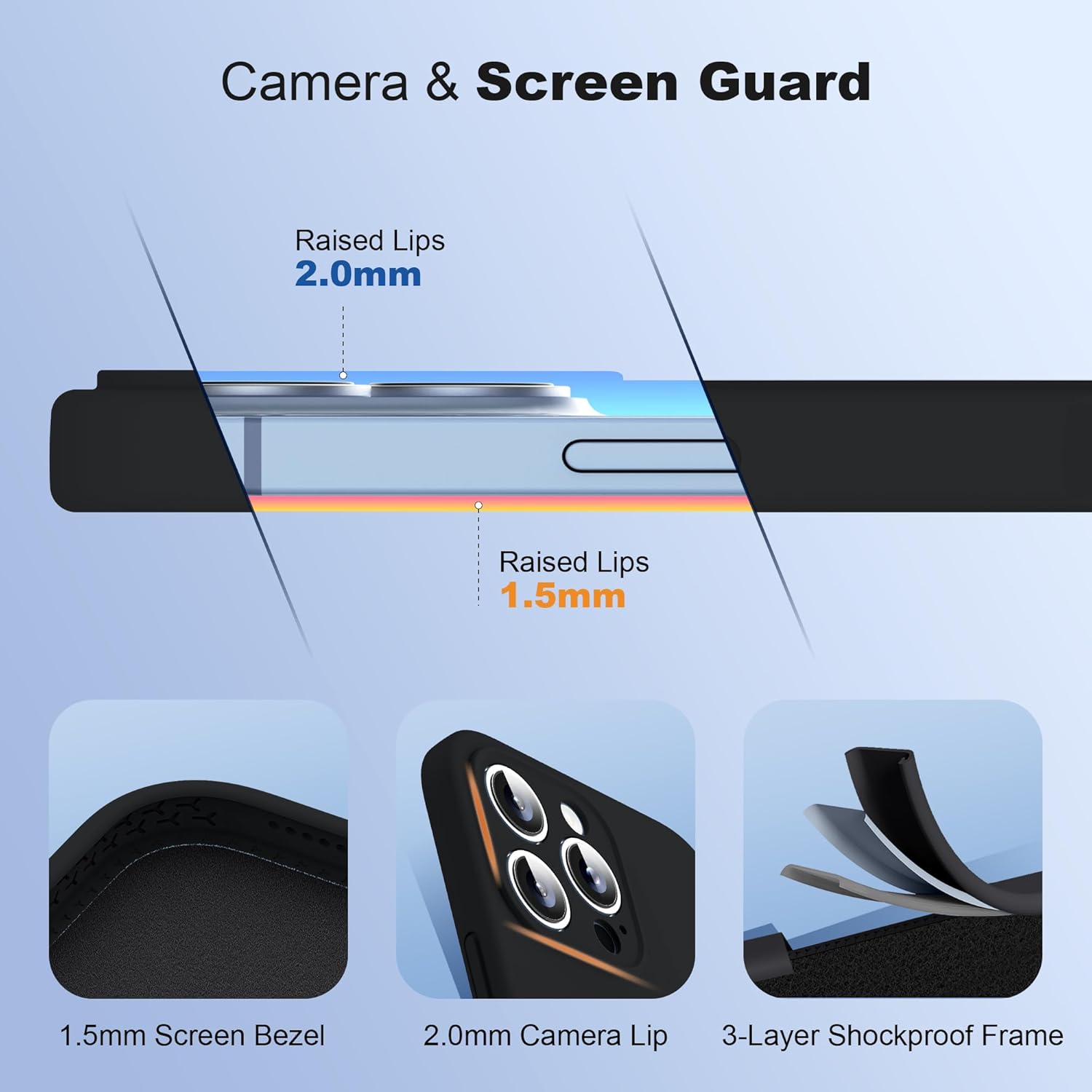 Designed for iPhone 16 Pro Case with Magnetic Invisible Stand Compatible with Mag-Safe Military Drop Tested Shockproof Silicone Phone Cases for Women Men 6.3'', Black - Image 4