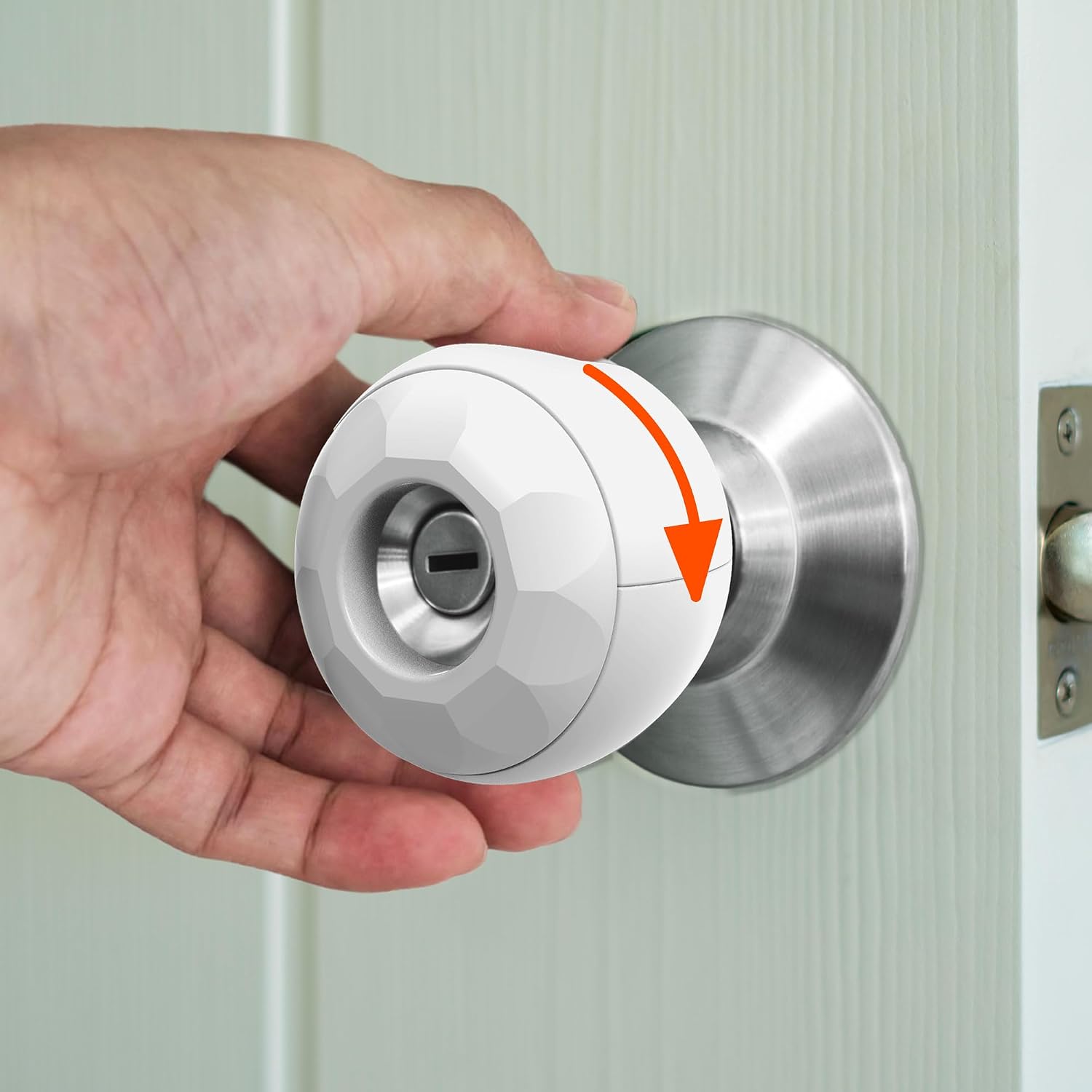 Moonybaby Door Knob Cover for Child Safety, Baby Proof Safety Locks for Doors, No Toxic, No Polluting, Odorless PP Fiber Material, No Tool Easy Install (4 Pack)