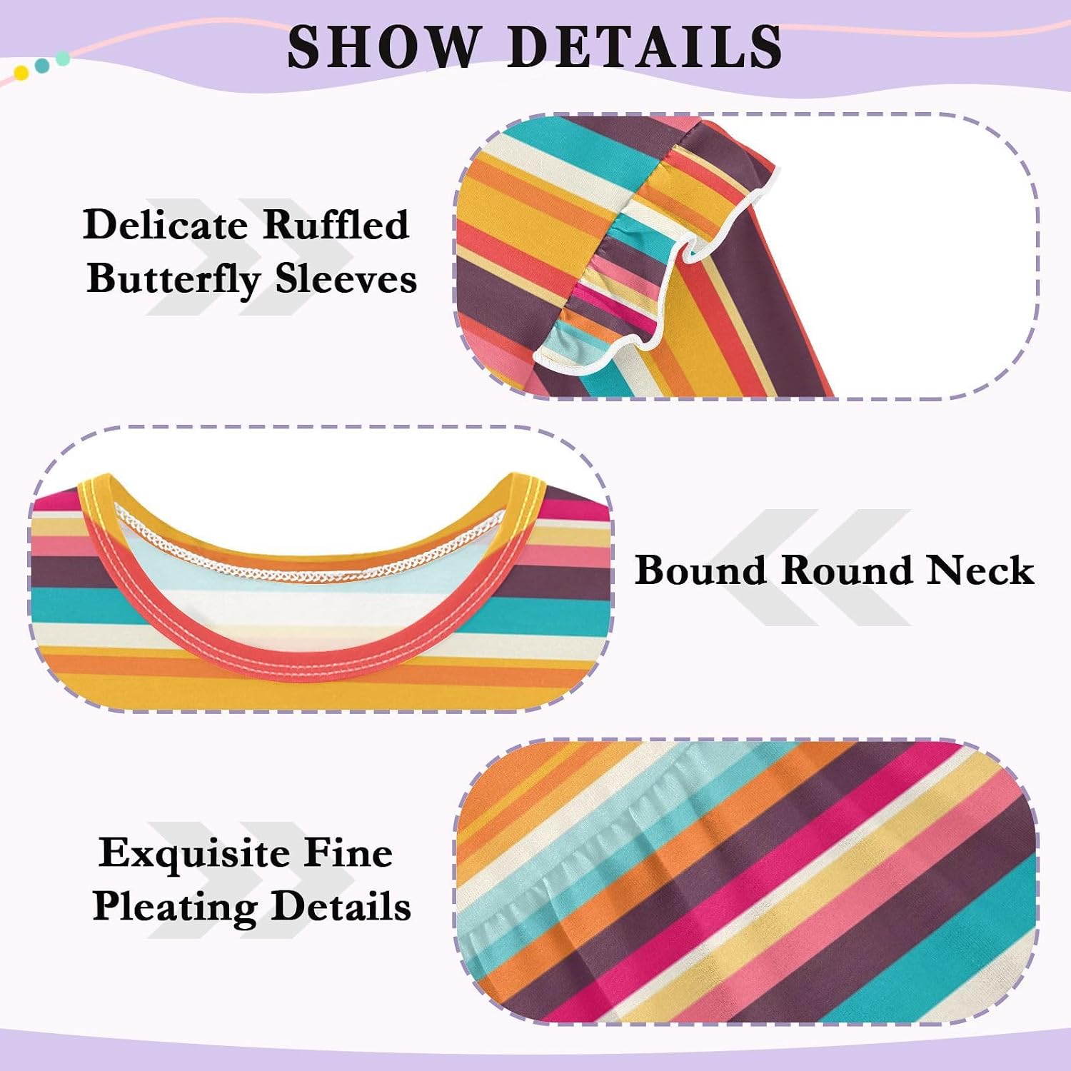 visesunny Toddler Clothes for Girls Regular Colored Line Long Sleeve Fall Shirts Cotton Top with Ruffle Collar