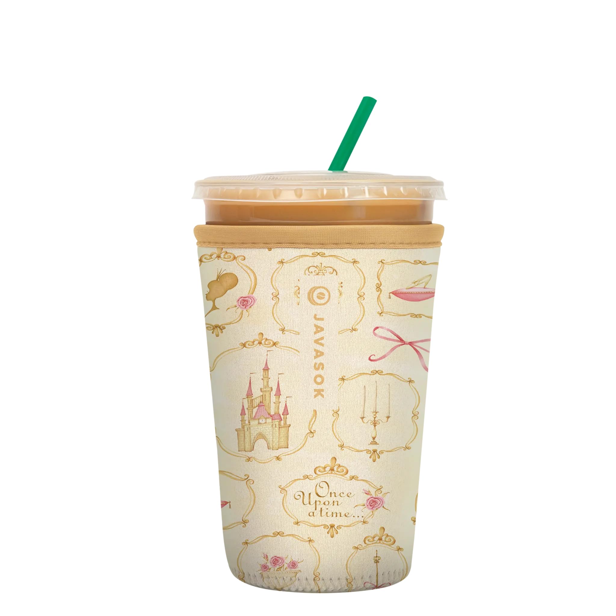 Sok It JavaSok Iced Coffee &amp; Cold Soda Insulated Neoprene Cup Sleeve (Happily Ever After, Medium: 22-28oz)