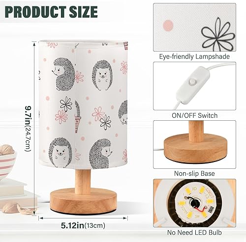 Miniatura 3 de Bedside Lamp Night Stand Lamps Warm Light Cute Sweet Hedgehogs Lamps for Girls Hallway