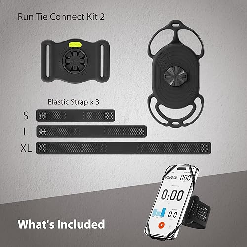 Miniatura 5 de BONE Run Tie Connect Kit 2, soporte para teléfono celular para correr, brazalete deportivo desmontable y giratorio de 360, soporte de teléfono de