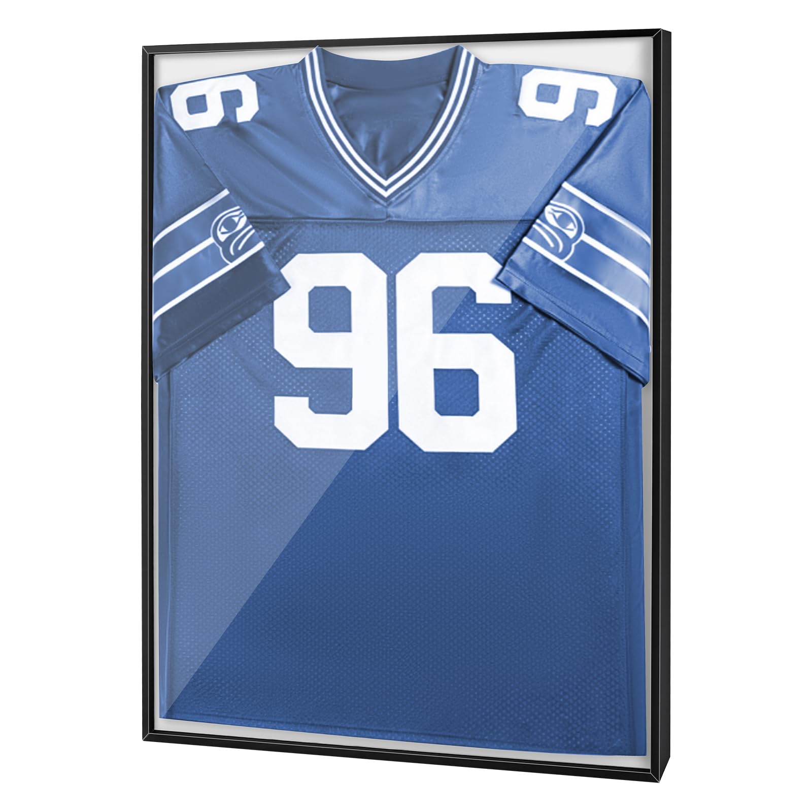 Maillot expositor con cerradura de aluminio, camiseta deportiva con marco, caja de exposición, para béisbol, baloncesto, fútbol, hockey, camisa deportiva (negro)