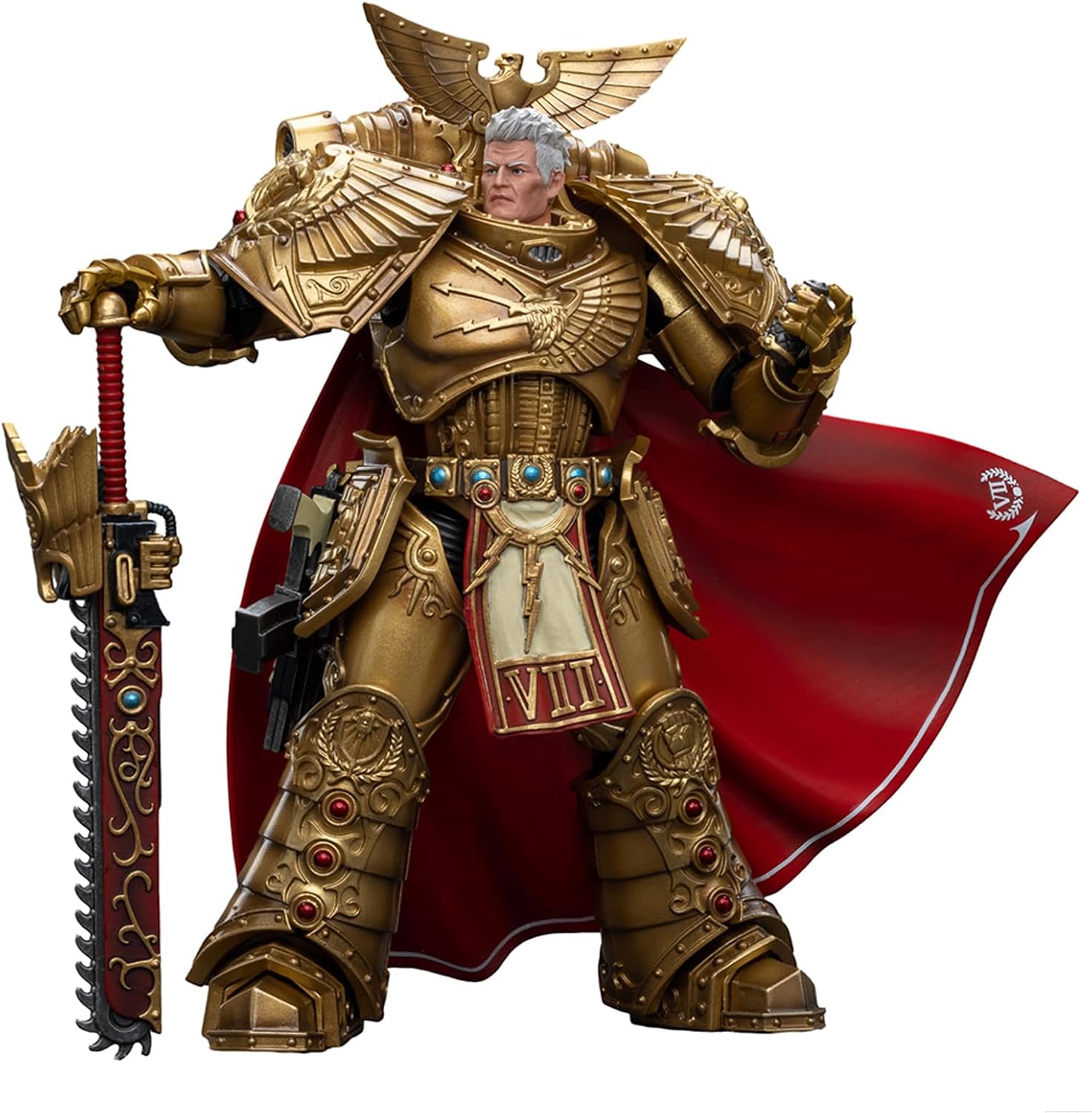 Pipigirl JoyToy 40K Genuine License 1:18 Action Figure, Imperial Fists Rogal Dorn, Primarch of The Vllth Legion, 7.08 inch Collectible Action Figures Kits (Rogal Dorn)