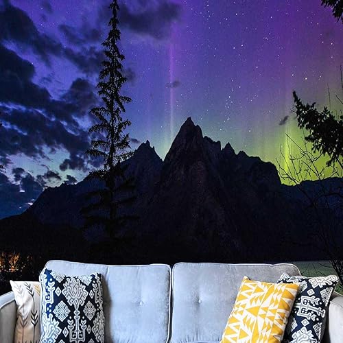 Miniatura 3 de Papel tapiz de paisaje para despegar y pegar, decoración de pared, espacio animado (78.7 pulgadas de ancho) x 78.7 pulgadas de alto