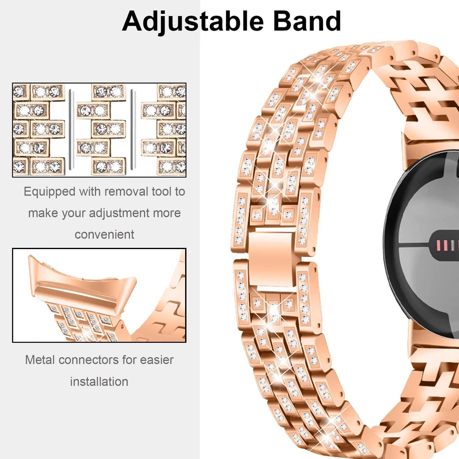 Miimall Compatible with Google Pixel Watch Metal Strap - Image 4