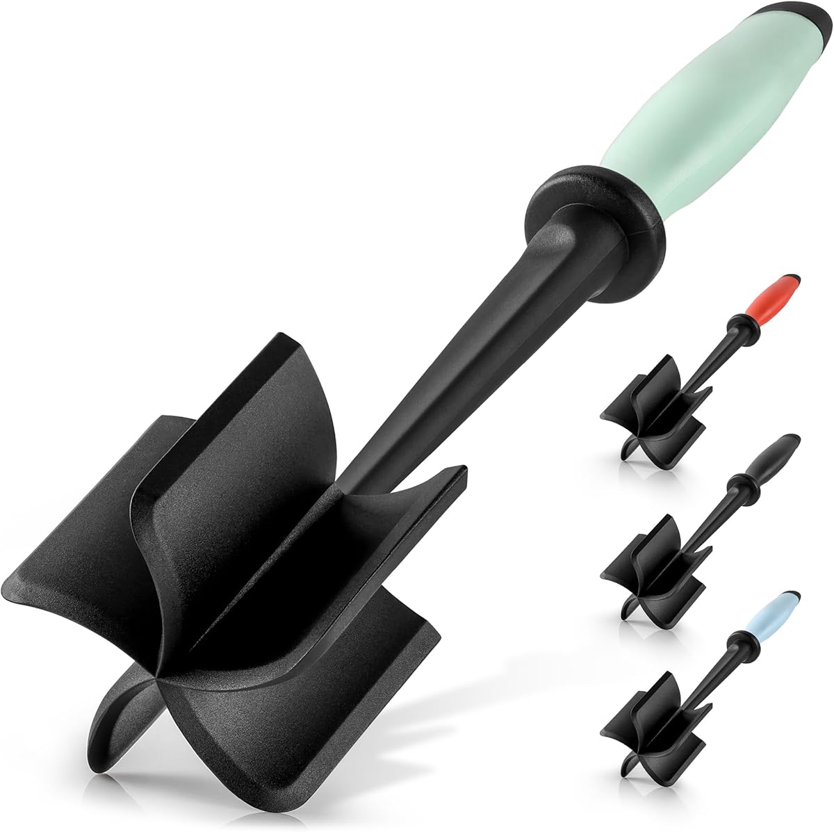 Zulay Ground Beef Chopper Tool - Hamburger Smasher - Meat Chopper - Heat Resistant Nylon - Mint