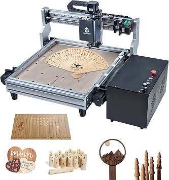 Black Gold Desktop 3-Axis CNC Router, 500W Spindle, 16mm Ball Screw, Dust-Proof XYZ, 26"x25" Working Area, GRBL Controller for Wood Acrylic Aluminum PCB