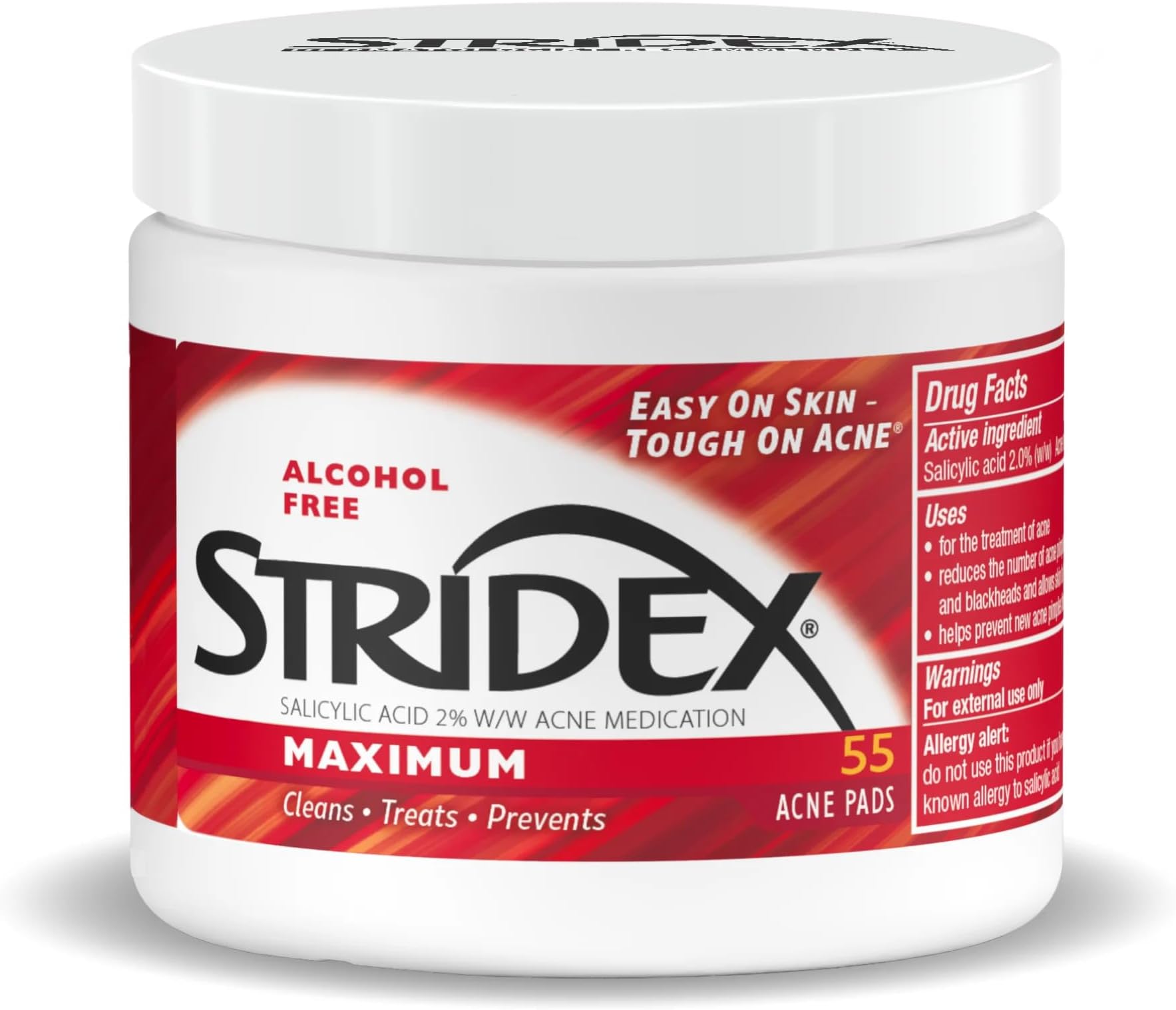Strength Medicated Pads, Maximum, 55 Count