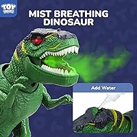 Vista 3 de STEAM Life Juguetes de dinosaurio a control remoto para niños de 3-5 5-7, sonido rugido iluminado y realista, juguete robot de dinosaurio T rex