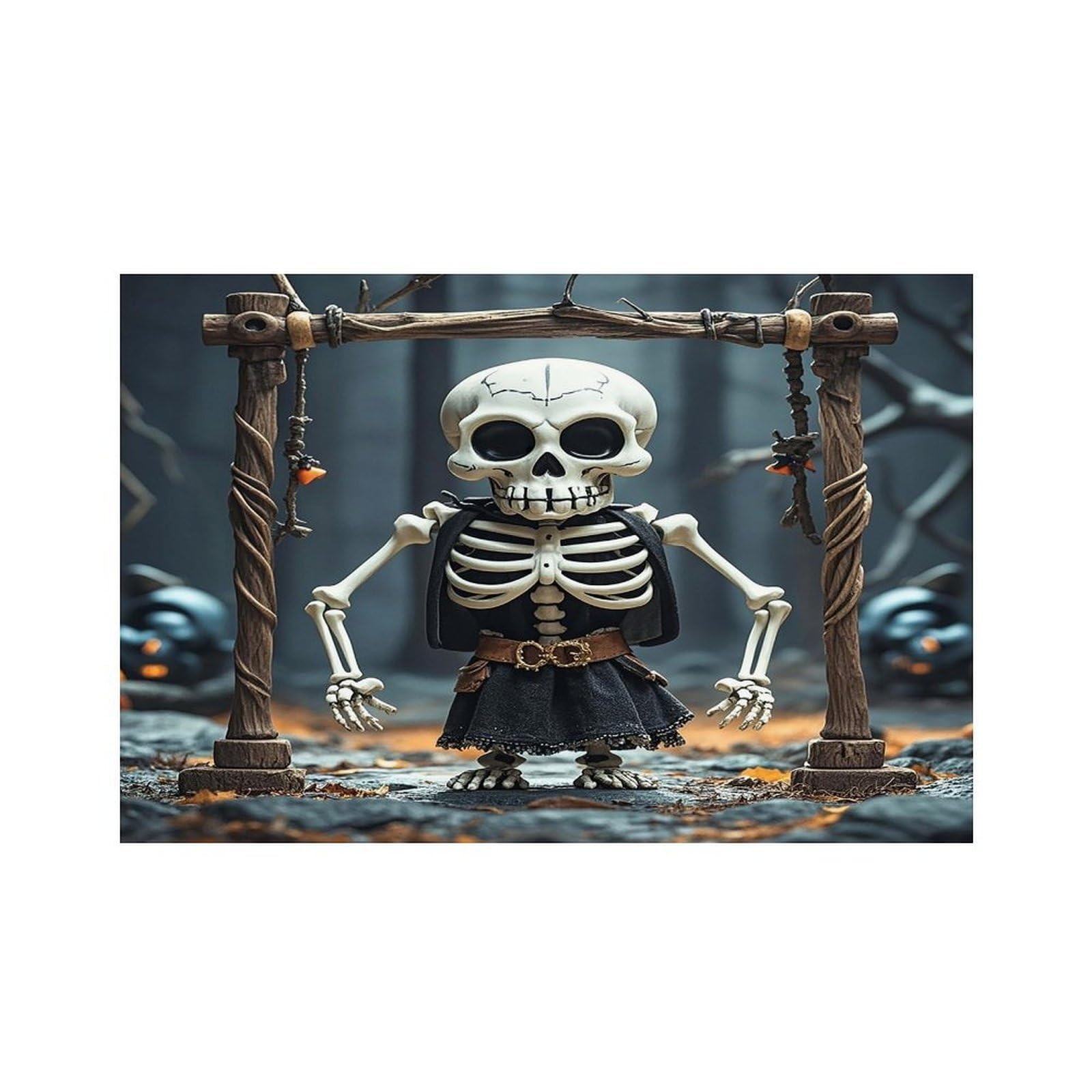 Skull Placemats Non-Slip Heat Resistant Table Mats Flax Washable Cloth Place Mats Easy to Clean Premium Placemat for Kitchen Dining Table Decor Party Outdoor
