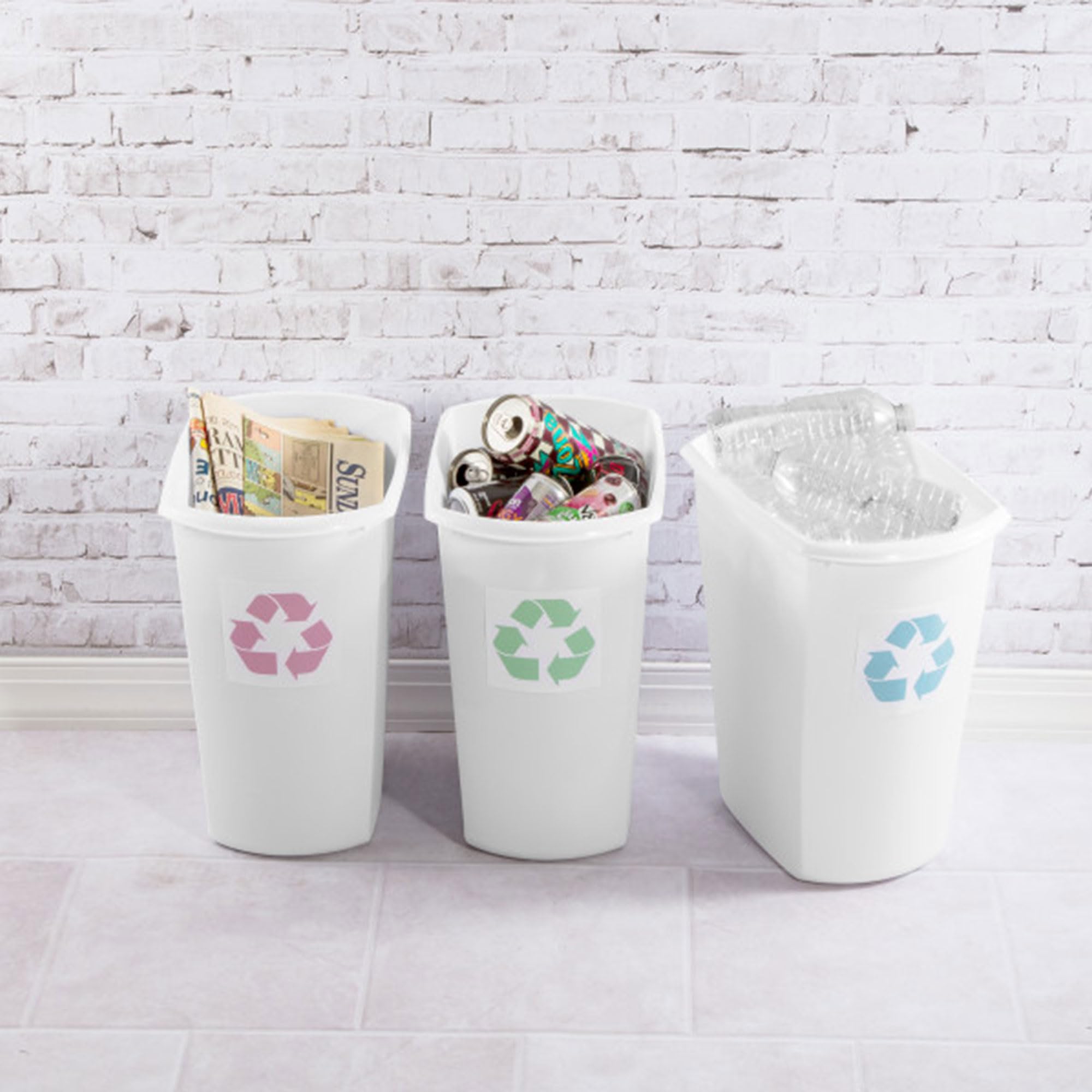 Sterilite 5.5 Gallon Wastebaskets - 6 Pack -3 Sterilite 5.5 Gallon Wastebaskets - 6 Pack -3