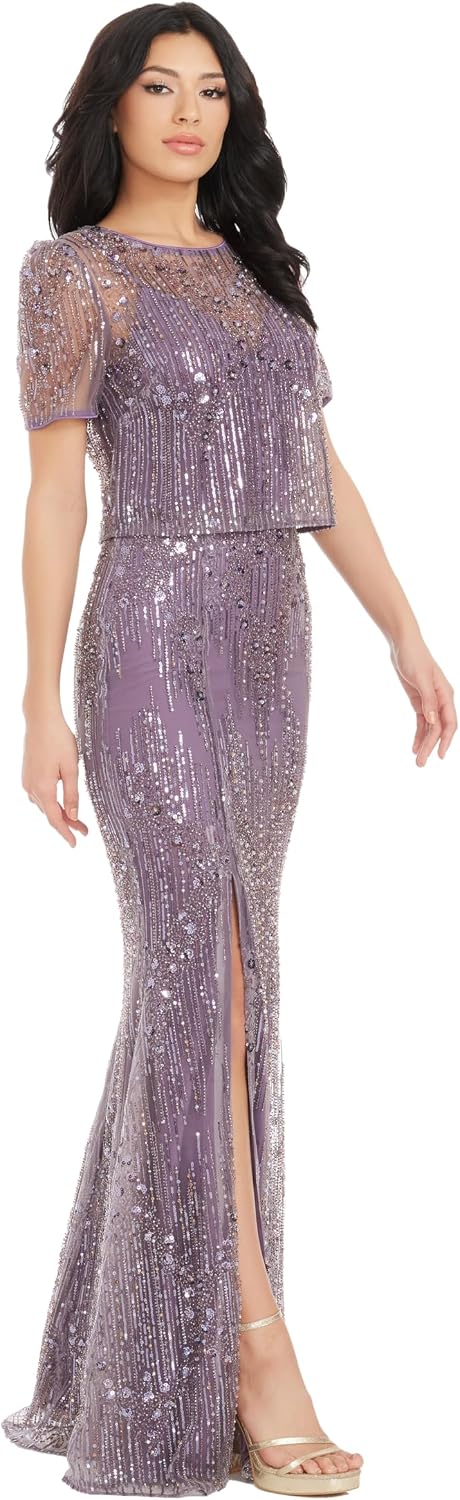 Dress The Population Women's Amanda Mermaid Maxi Dress
