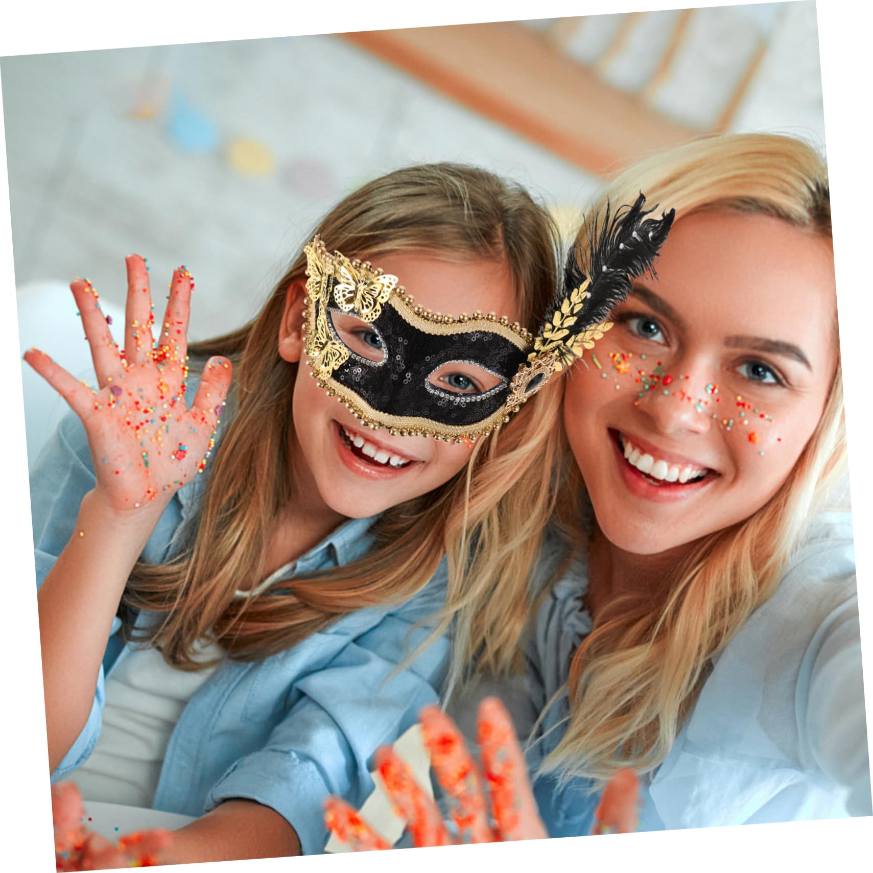 VALICLUD 2piezas Veneciana Vintage Detalles De y Brillantes Para Fiestas De Carnaval Bailes De y Eventos Temáticos Para Mujeres
