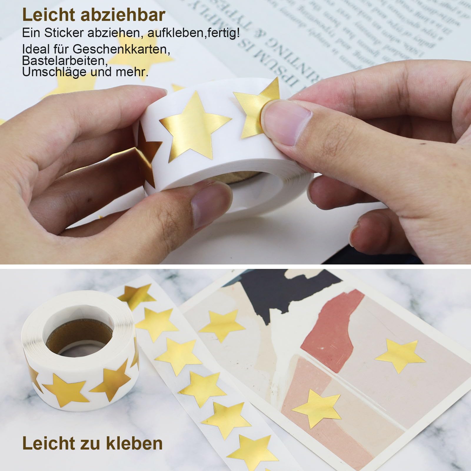 étoiles Dorées Pailletées Lot 1500 1500 Autocollants étoiles Dorées Oruola - Paillettes Pour Récompenses Et Scrapbooking Autocollants Scrapbooking étoiles