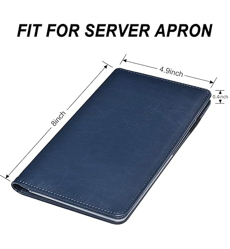 Miniatura 37 de Libreta organizadora para camarera Book&Waitstaff; de piel con brillos y cartera y bolsillo con cierre; lindo organizador con bolsillo para monedas