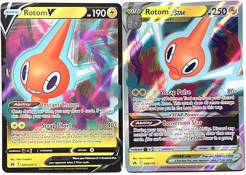 Rotom V & VSTAR - 046159 - Crown Zenith - Lote de cartas ultra raras de Pokemon