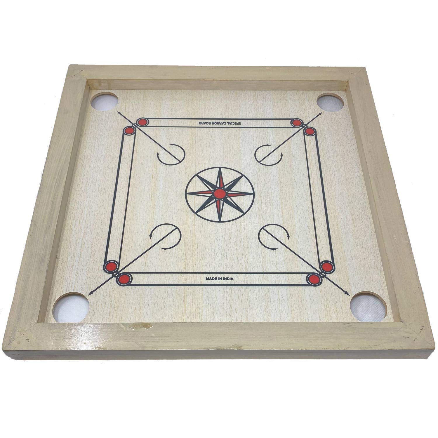 Buy Mini Synco Carrom Board 50 centimetres x 50 centimetres with Striker, Queens, Powder and
