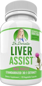 Best Liver Supplements with Milk Thistle - Organic Liver Cleanse Detox & Cleanse - Liver Support for Men and Women - Liver Detox Cleanse Repair - 120 Capsules, Liver Assist by Dr. Danielle