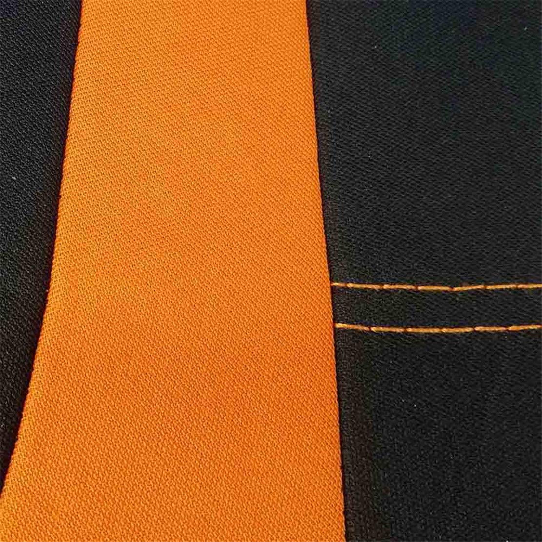 Housse de Siège Auto Universelle 5 et 7 Places Coussins pour Siège Voiture,Auto Protecteur de Siège, Couvre Siège Voiture, Siège de Housse de Voiture,Orange Noir,2 * Places Avant