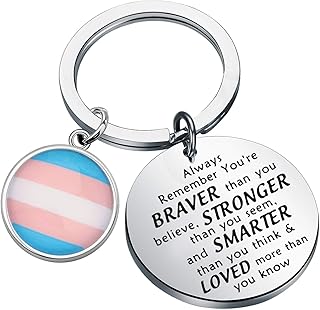 LGBT Rainbow Gay & Lesbian Pride Keychain Pansexual Gifts Transgender Pride Jewelryfor Bisexual Pride