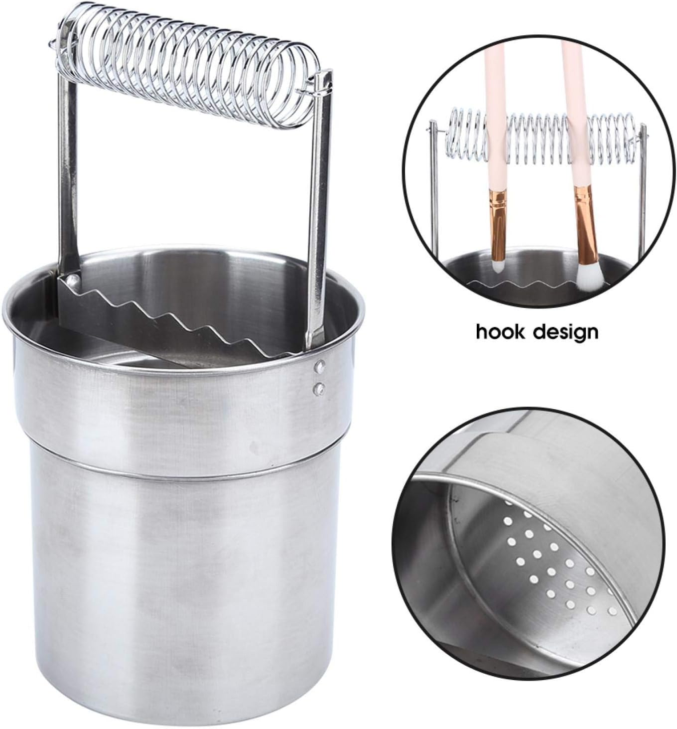 Oil Paint Brush Cleaner with Brush Holder, Paint Brush Washer Stainless Steel Paint Brush Cleaning Holder Paint Brush Drying Rack for Water, Oil, Acrylic Paints