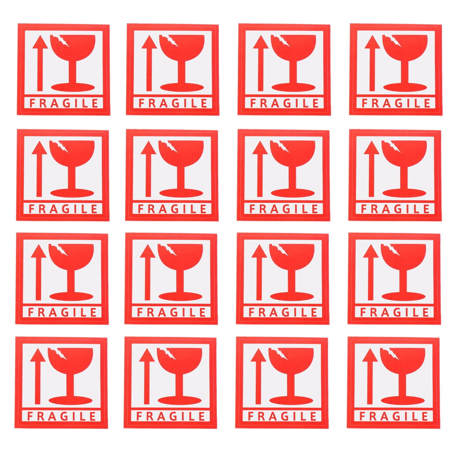 BESTonZON Étiquettes Autocollantes «Fragile» 1000 Pcs 55X55 CM Adhésif Puissant pour Carton et Emballage Avertissement d'Expédition à Manipuler avec Précaution pour Déménagement et