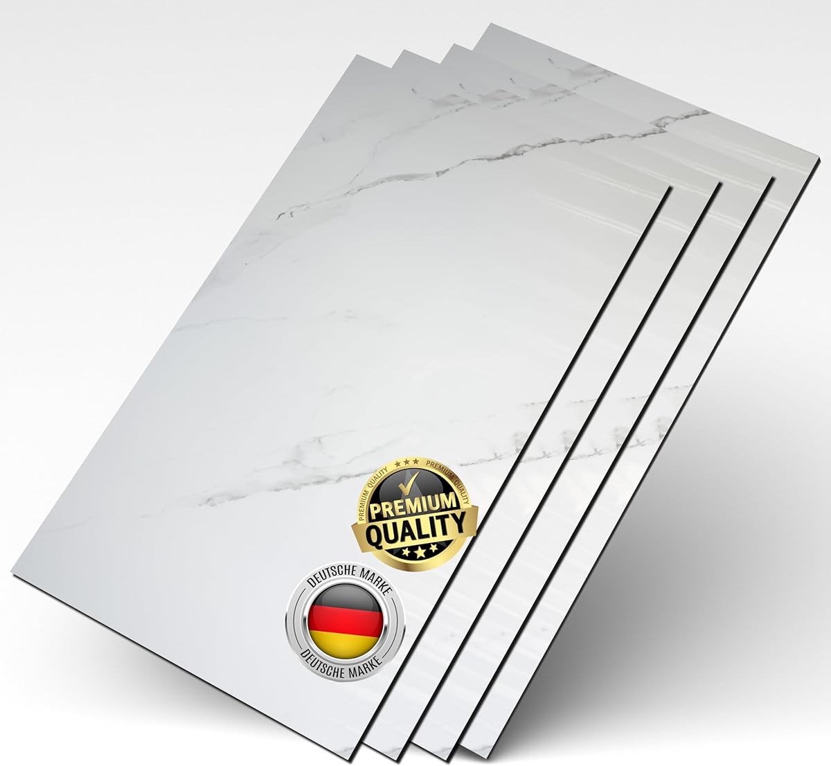 AS Country Stone Wandpaneele in Marmoroptik | 60x120 cm | 4 Stück | PVC Wandverkleidung aus Kunststoffplatten für Küche, Bad & mehr | Küchenrückwand Platte Wandpaneel | Hokkaiodo