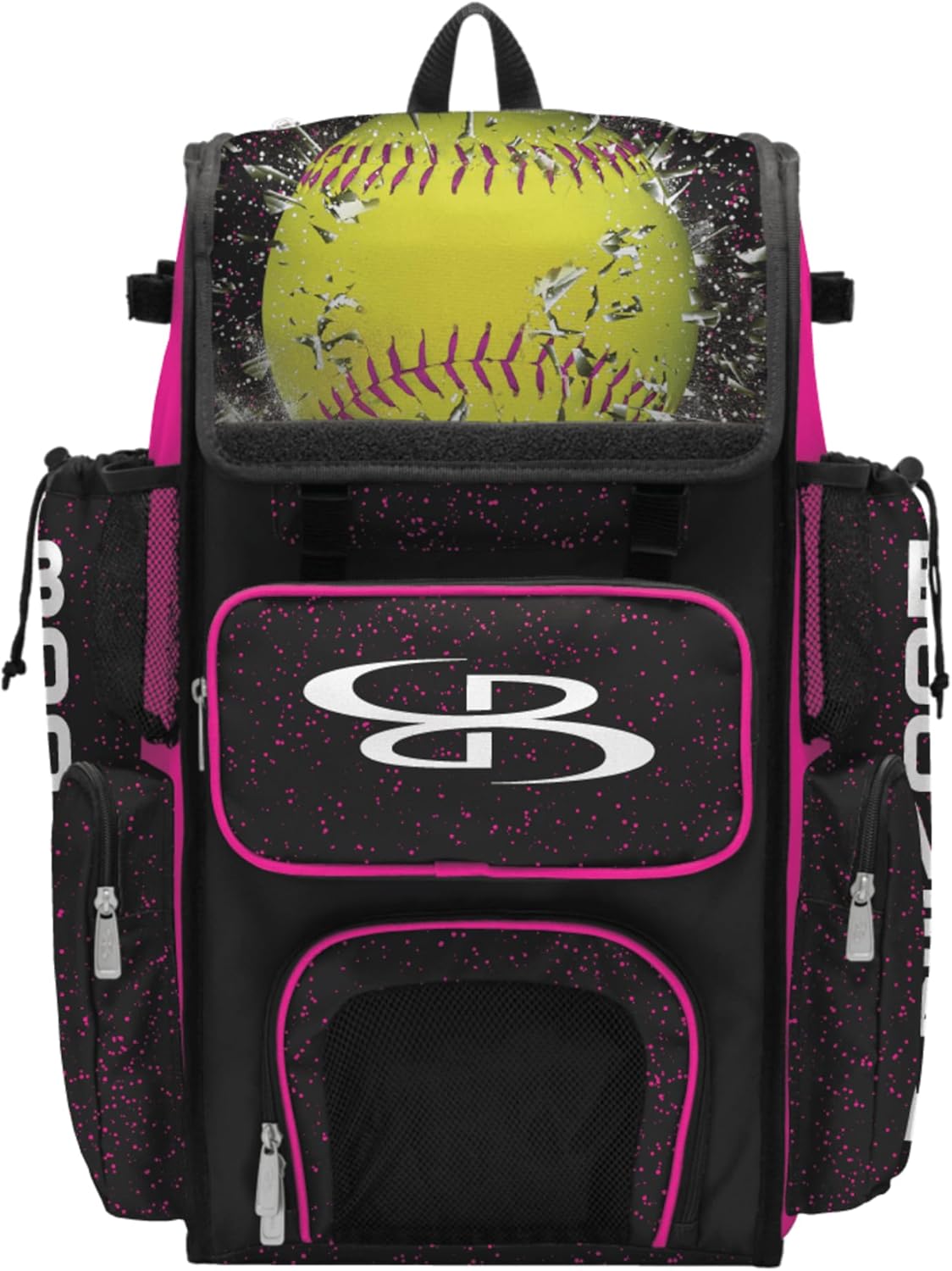 Boombah Superpack Bat Bag - Backpack Version (no wheels) - Holds 4 Bats - Softball Highlight - Multiple Color Options